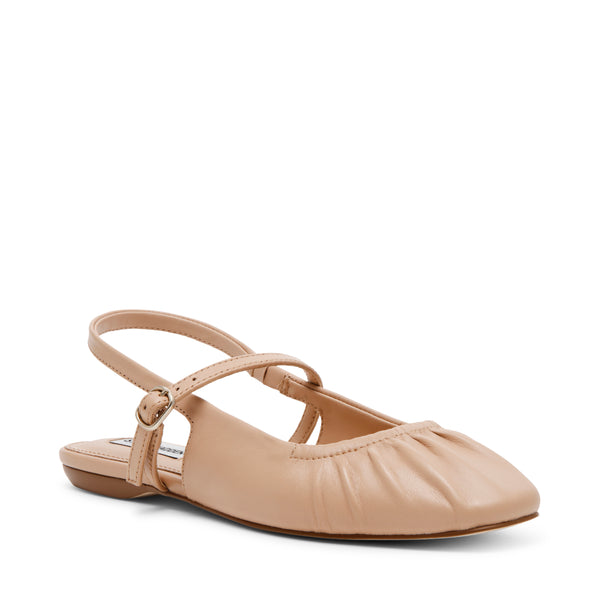 GRAND VIEW BLUSH LEATHER FLATS