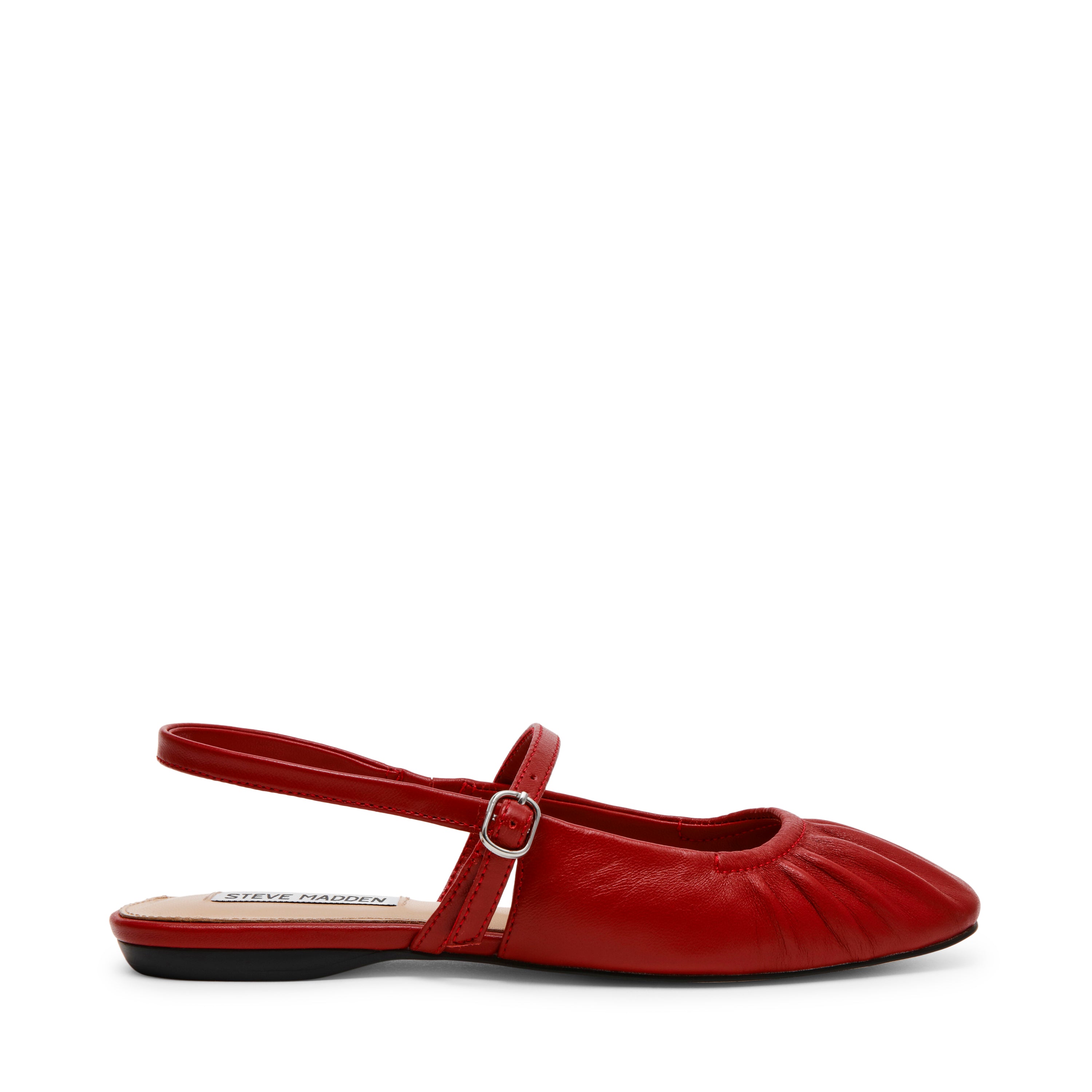 GRAND VIEW RED LEATHER FLATS