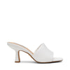 GUSTO WHITE LEATHER HEELS