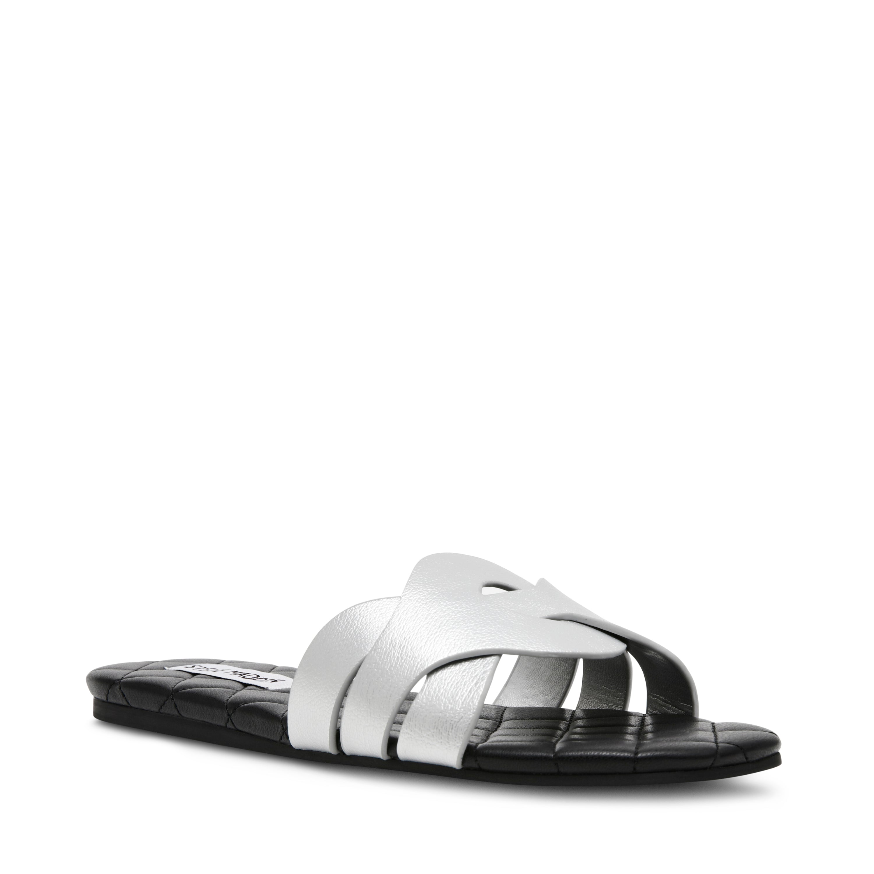 HALLANDALE SILVER SANDALS- Hover Image