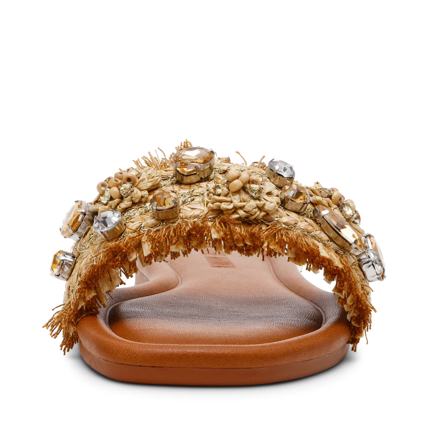 HAMPTON ST. GOLD RAFFIA SANDALS - view 4
