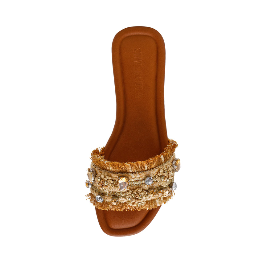 HAMPTON ST. GOLD RAFFIA SANDALS - view 5