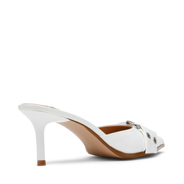 HIATUS WHITE CRINKLE PATENT HEELS