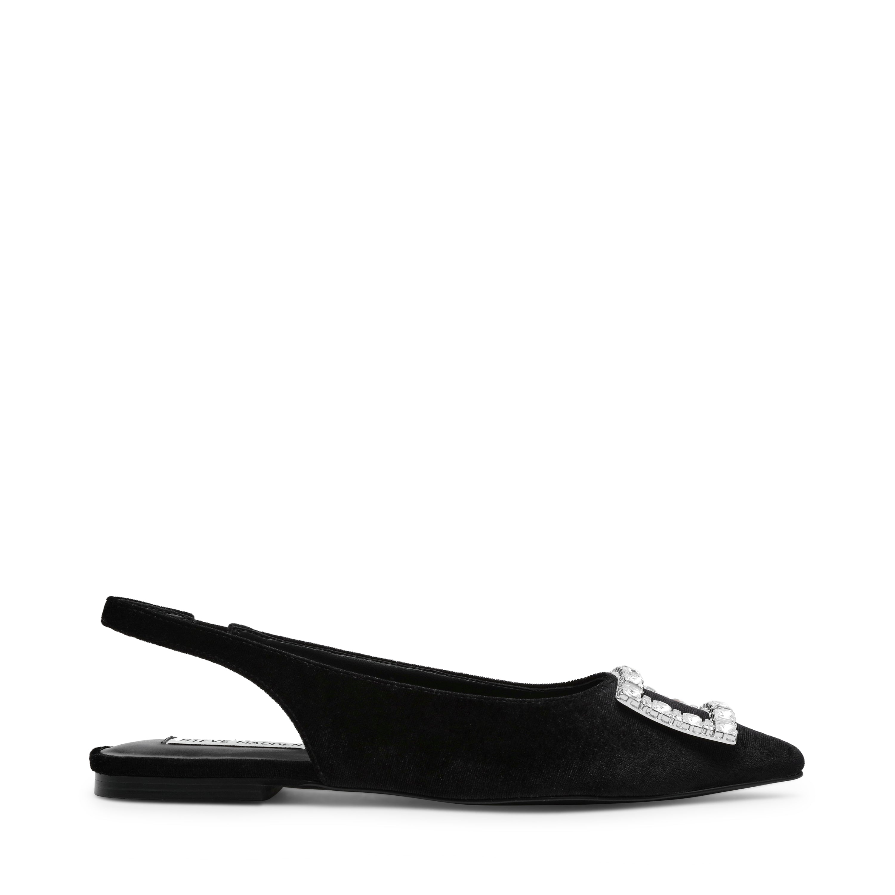 ISABELL BLACK VELVET FLATS