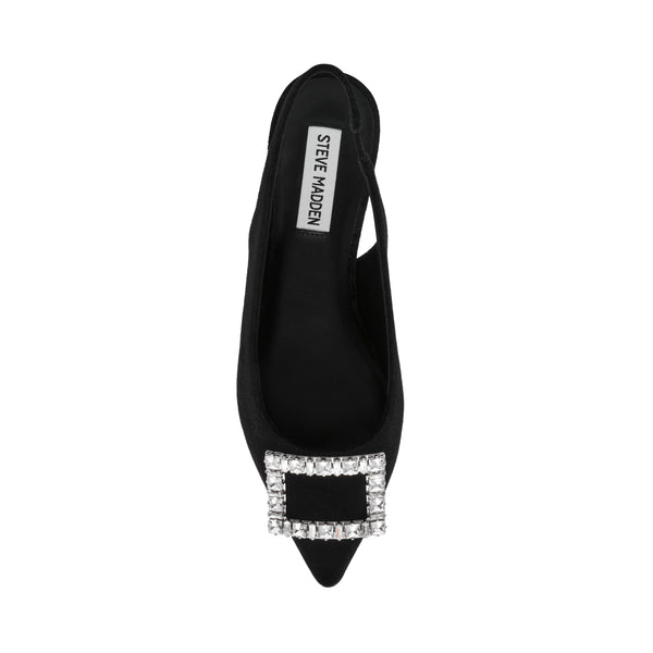 ISABELL BLACK VELVET FLATS