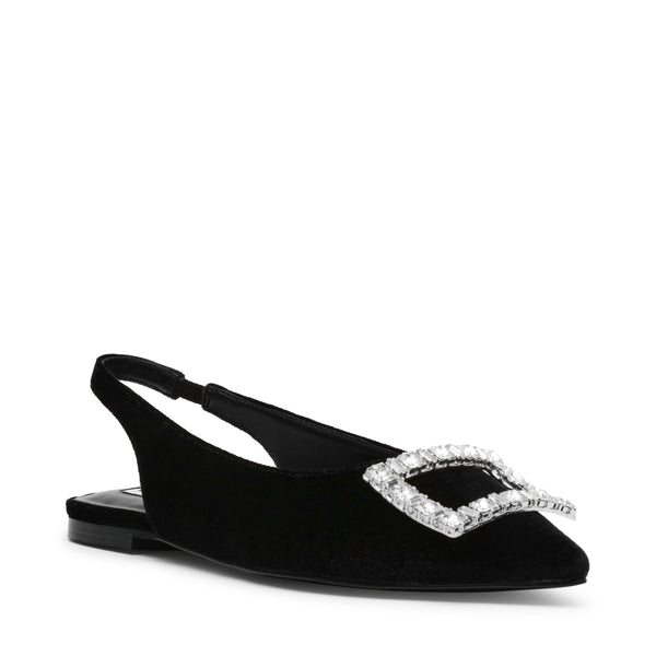 ISABELL BLACK VELVET FLATS