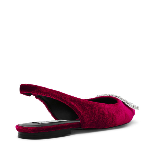 ISABELL BURGUNDY VELVET FLATS