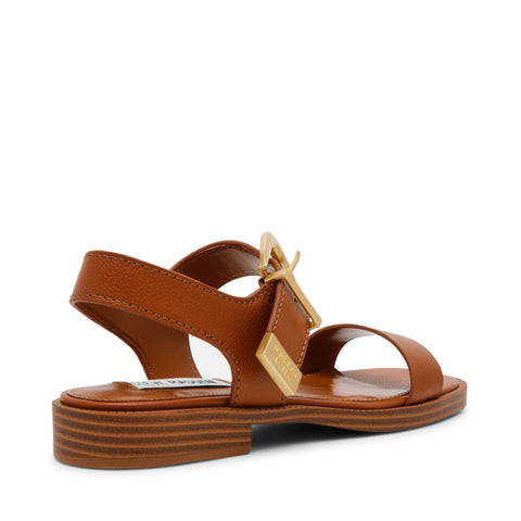 SHOP ISLANDER COGNAC LEATHER SANDALS ONLINE Steve Madden Malaysia