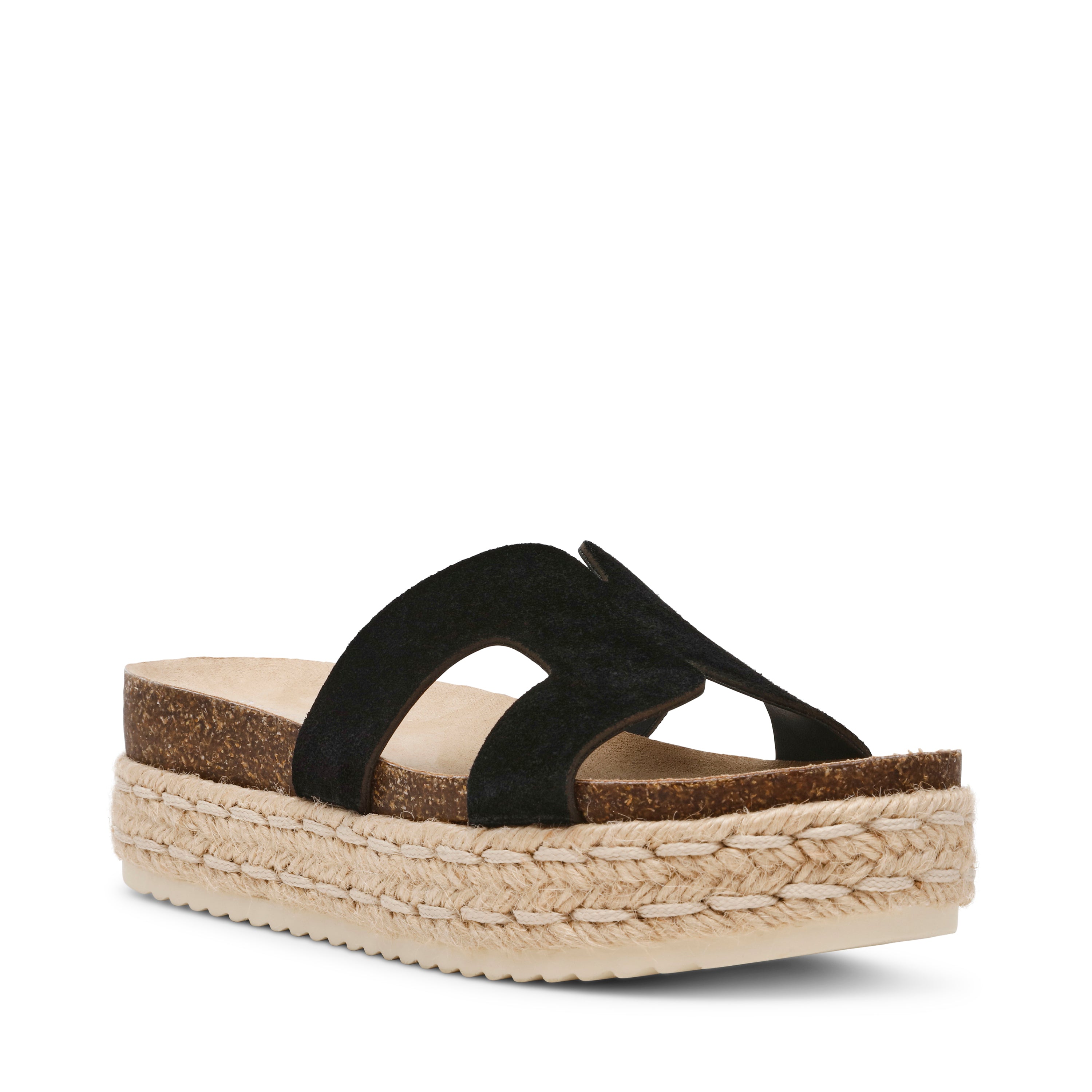 JADDA BLACK SUEDE SANDALS- Hover Image