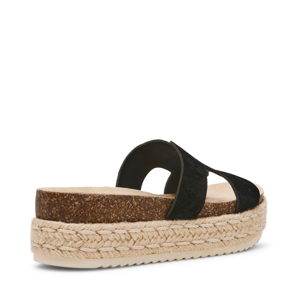 JADDA BLACK SUEDE SANDALS