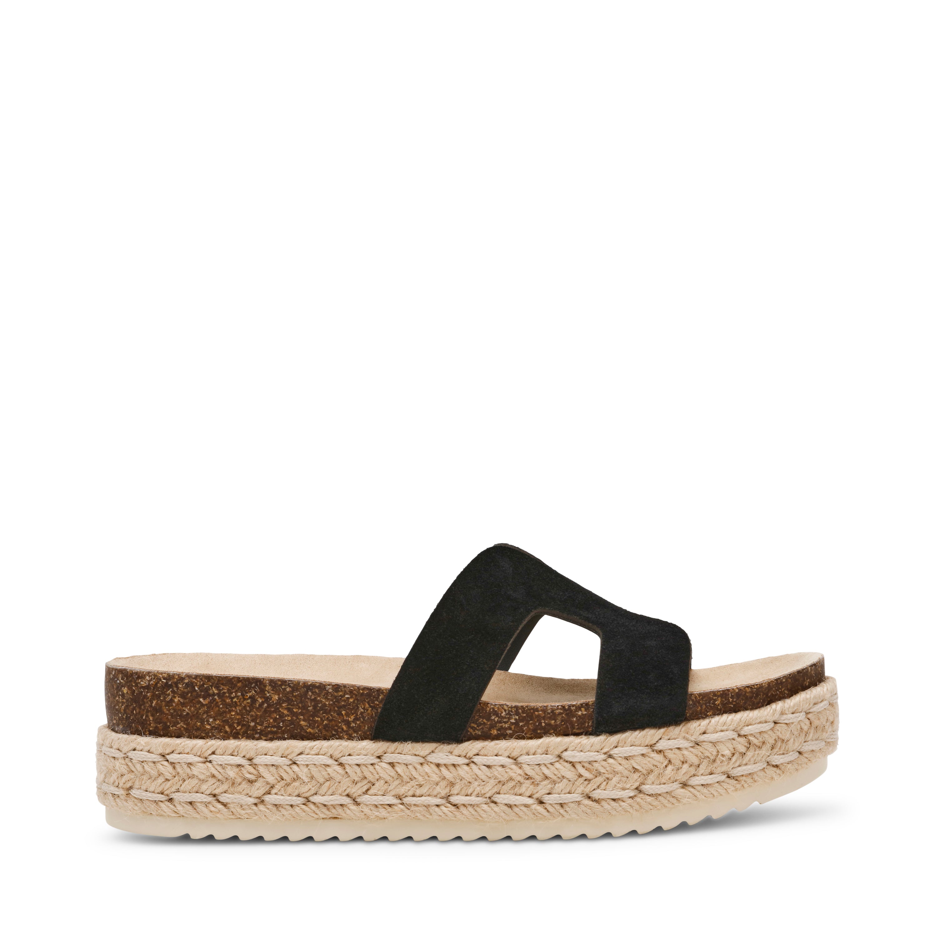 JADDA BLACK SUEDE SANDALS