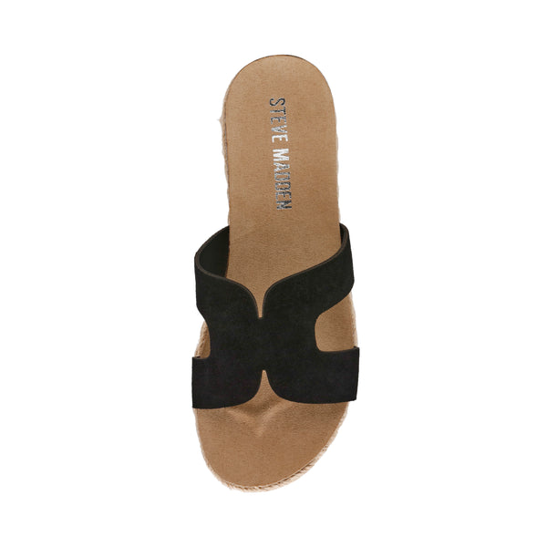 JADDA BLACK SUEDE SANDALS