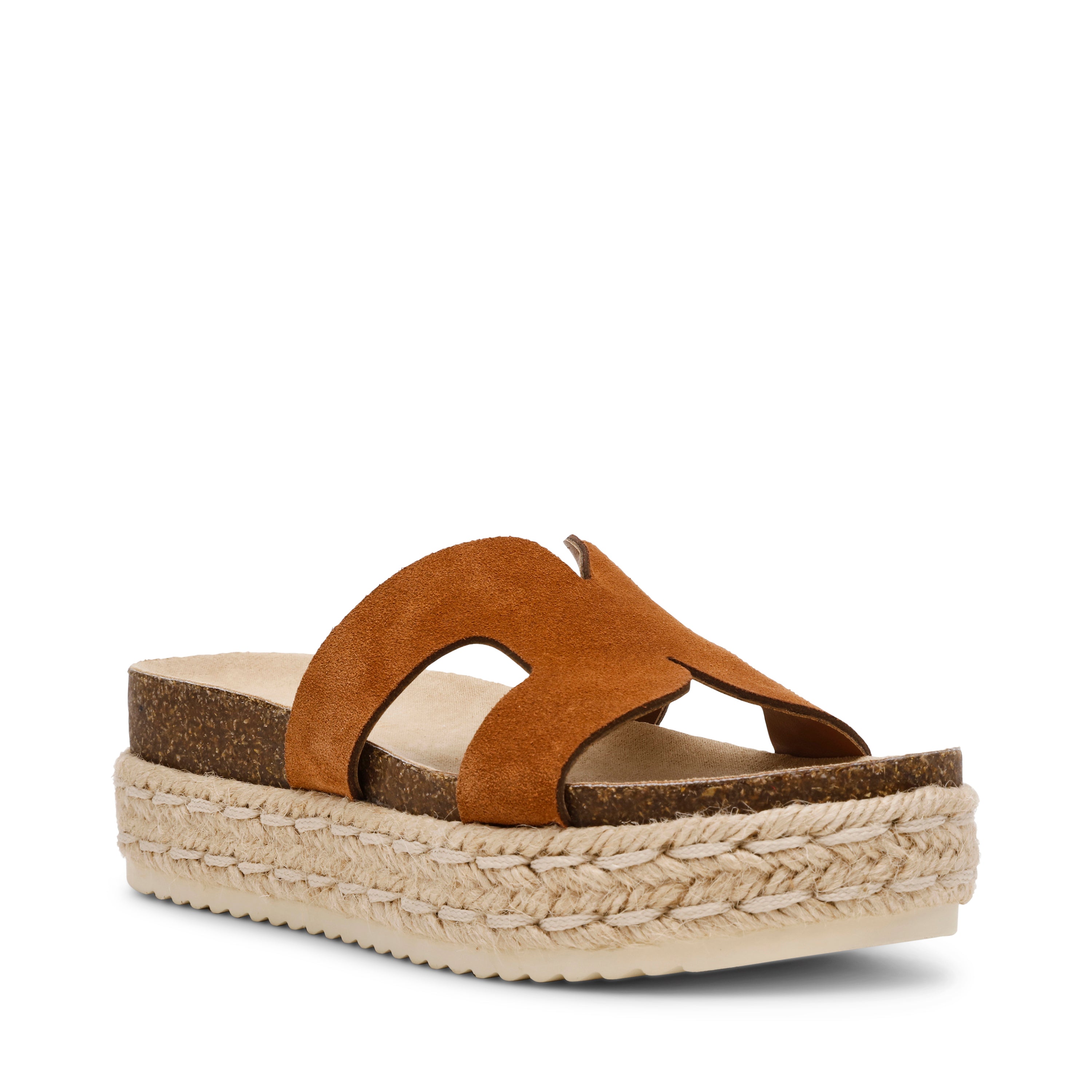 JADDA COGNAC SUEDE SANDALS- Hover Image