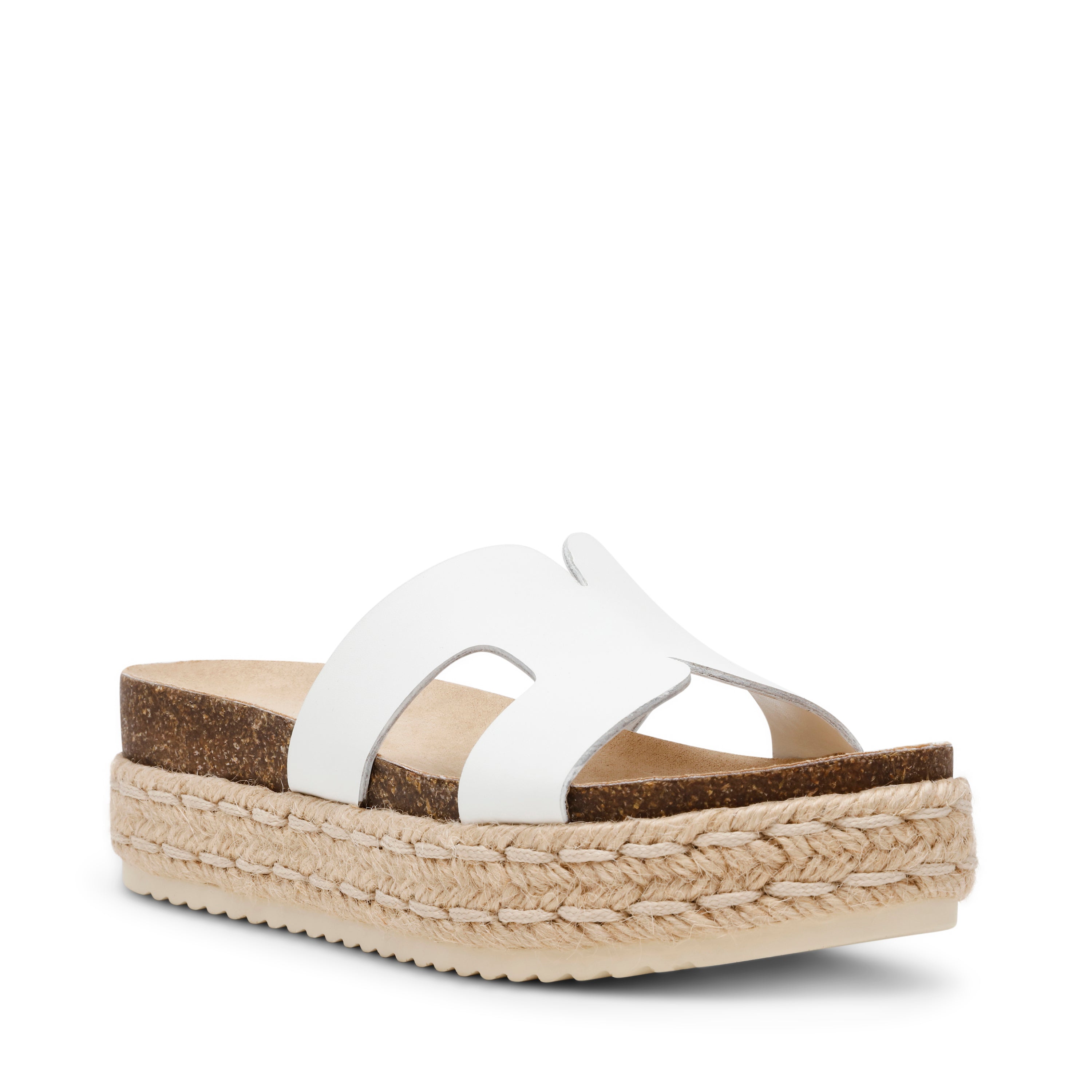 JADDA WHITE ACTION LEATHER SANDALS- Hover Image