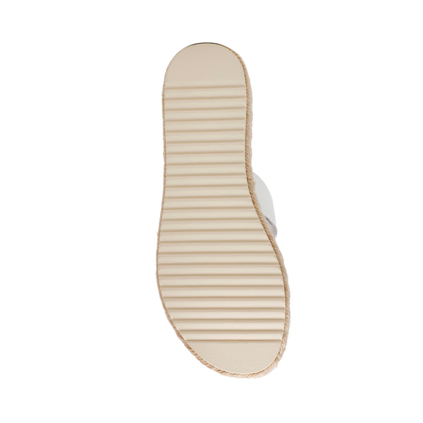 JADDA WHITE ACTION LEATHER SANDALS