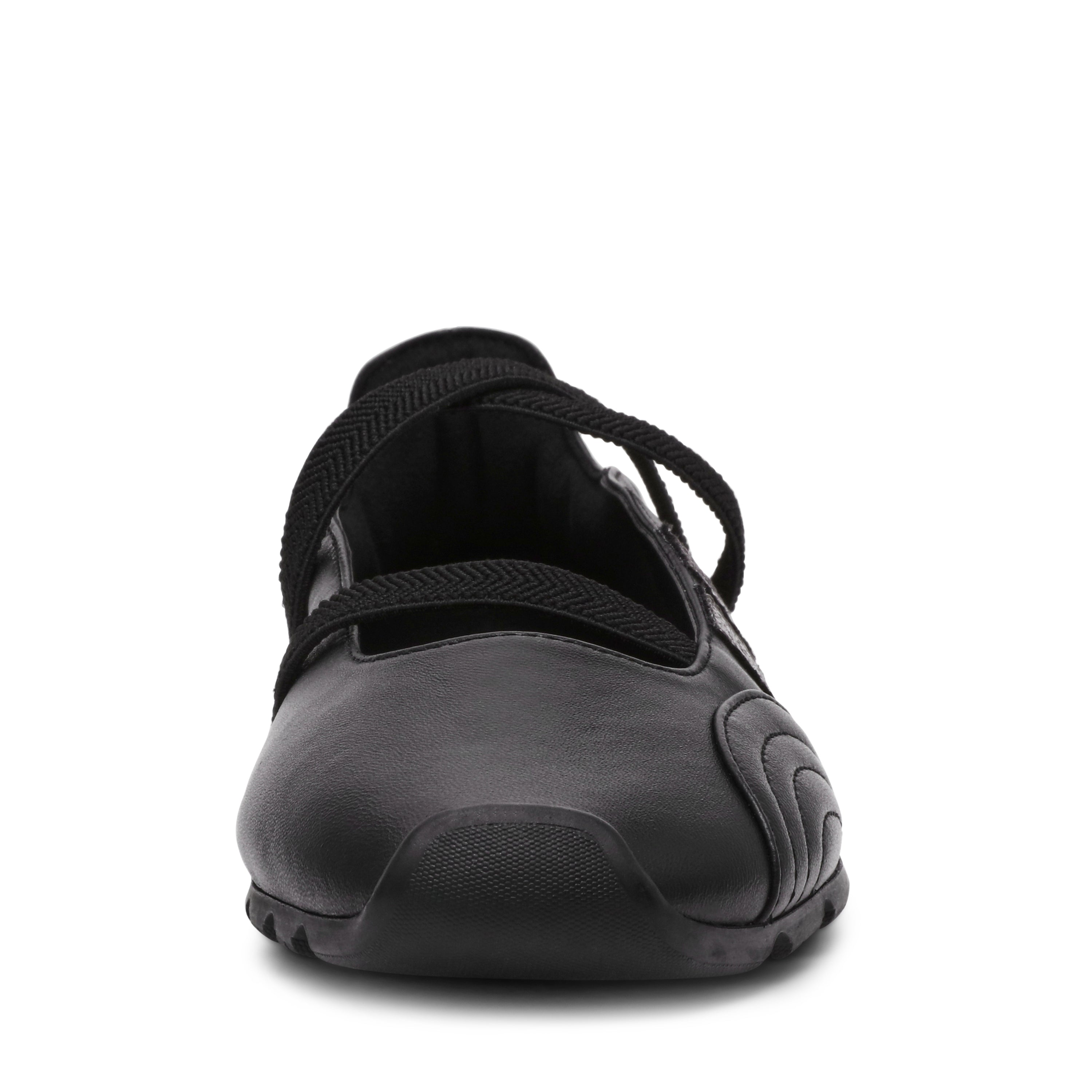 JOISIE BLACK LEATHER SNEAKERS