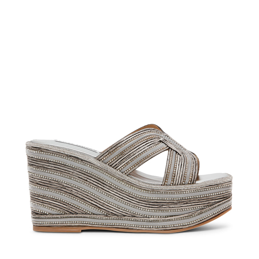JUSTICE SILVER SANDALS