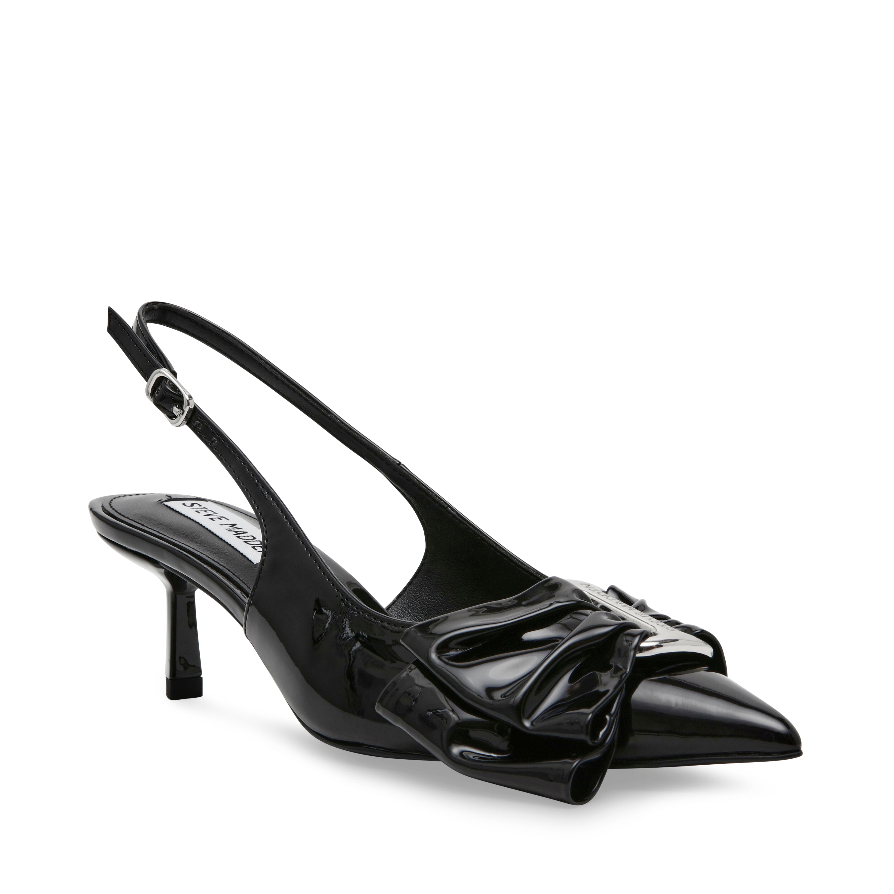 KACI BLACK PATENT HEELS- Hover Image