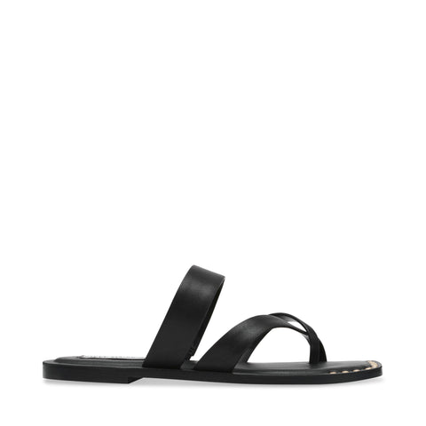 KANNON BLACK LEATHER SANDALS