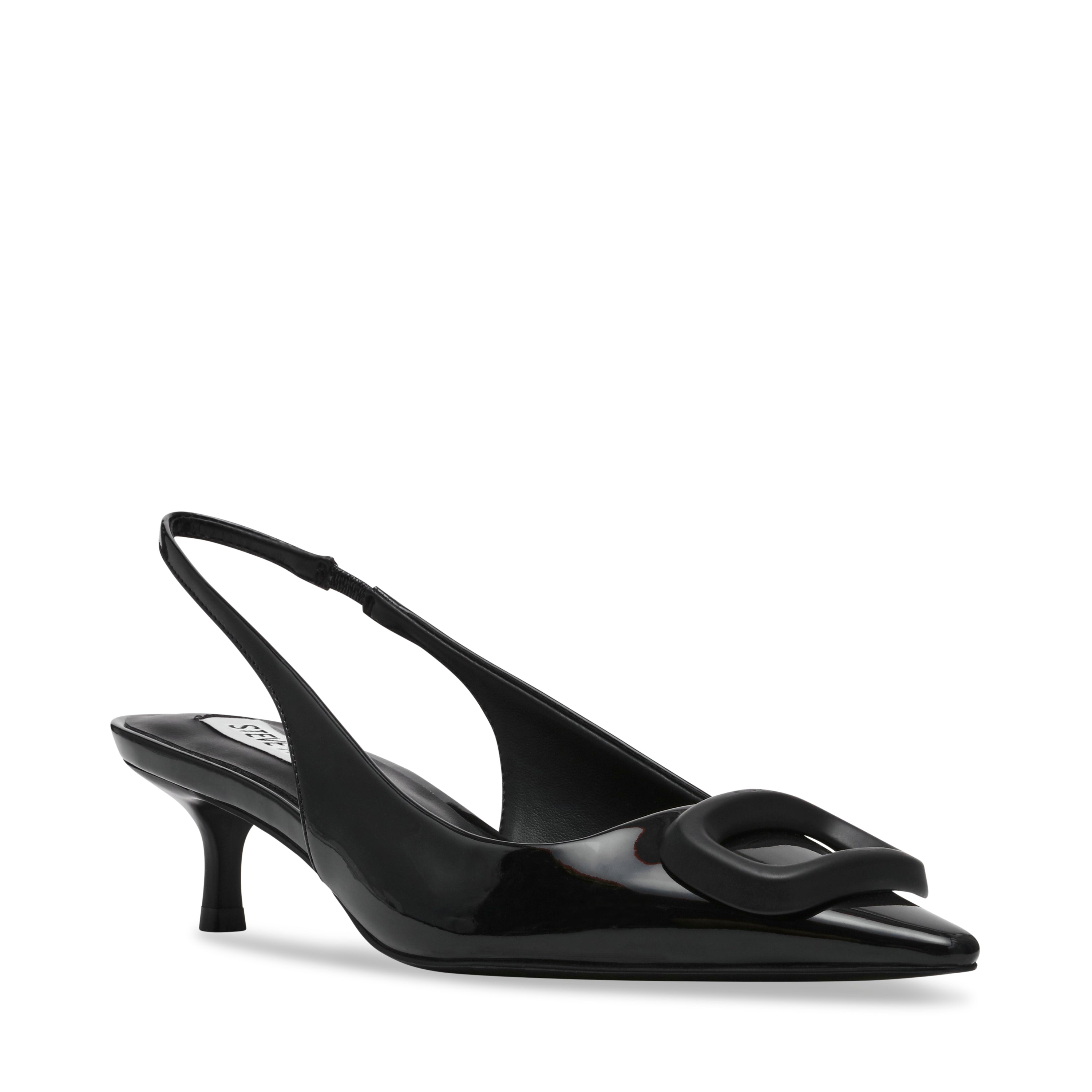 KRAVIS BLACK PATENT HEELS- Hover Image