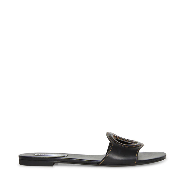 Shop Kylah Black Leather Sandals Online | Steve Madden Malaysia
