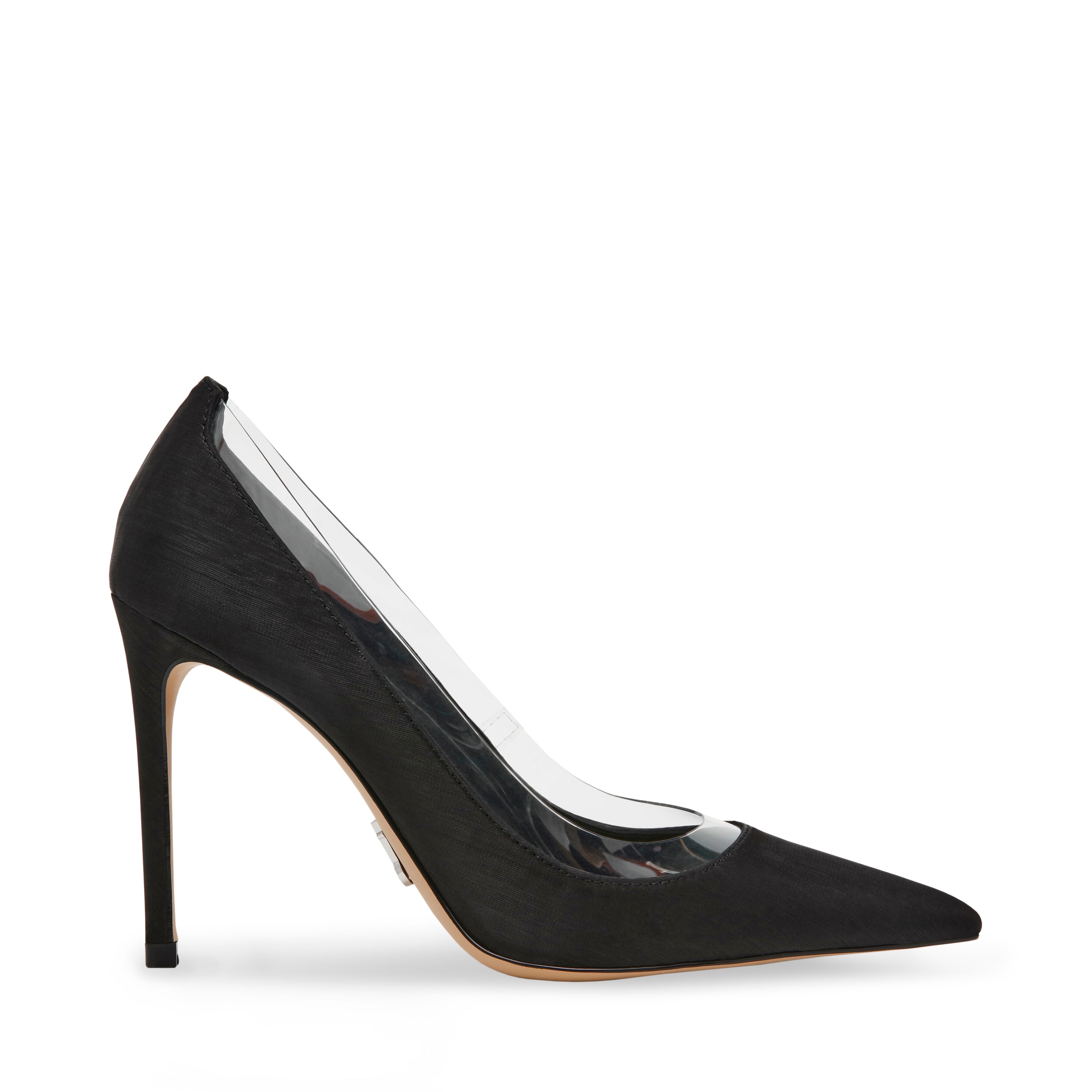 LINEUP BLACK SATIN HEELS