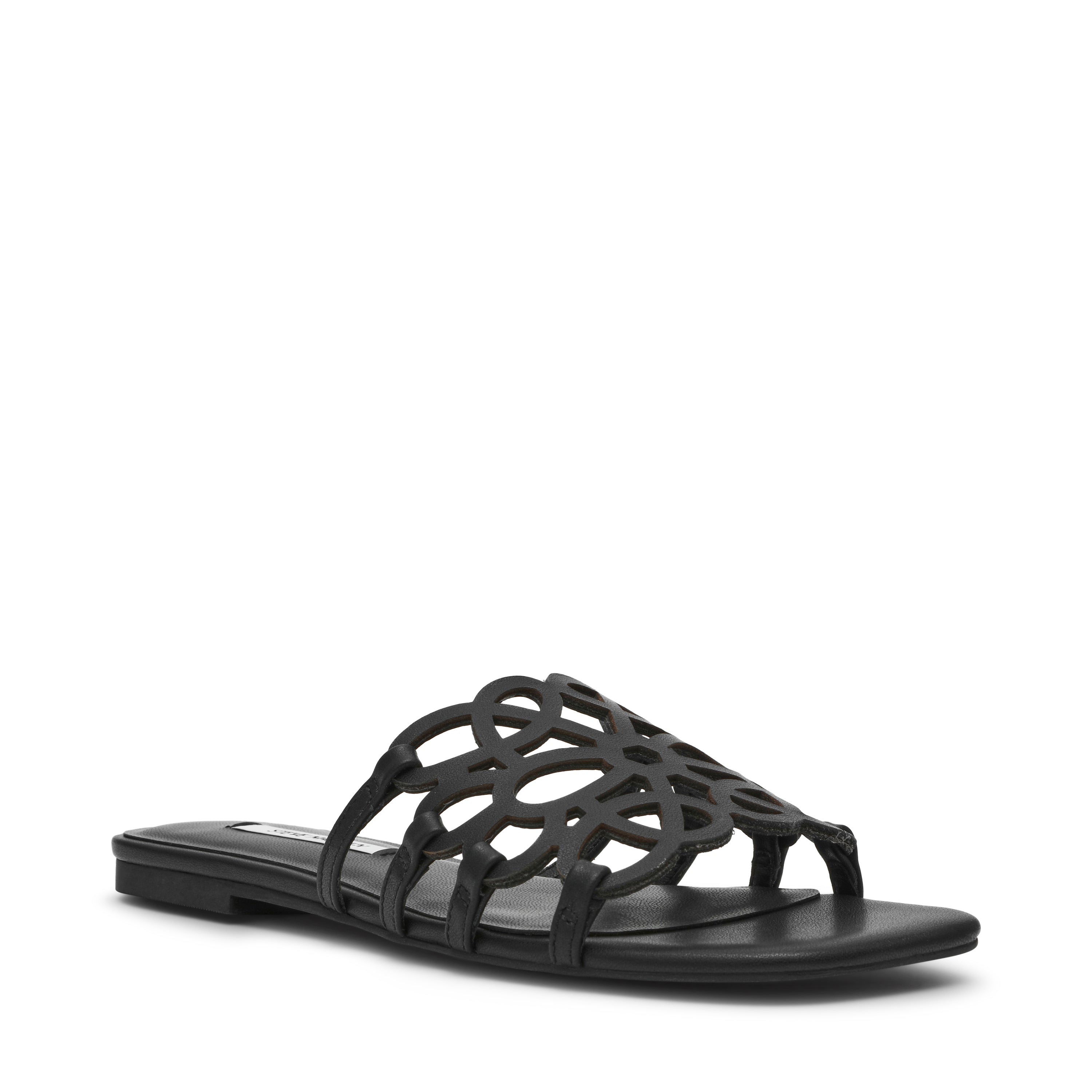 LOTUS-CN BLACK LEATHER SANDALS - view 2