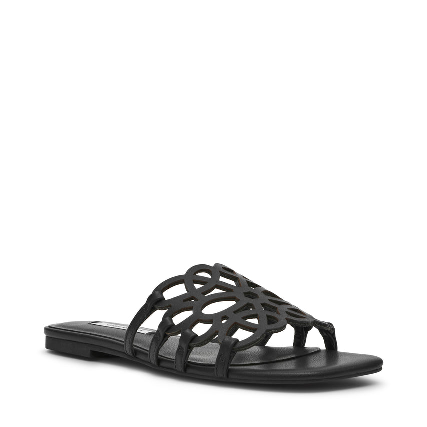 LOTUS-CN BLACK LEATHER SANDALS - view 2