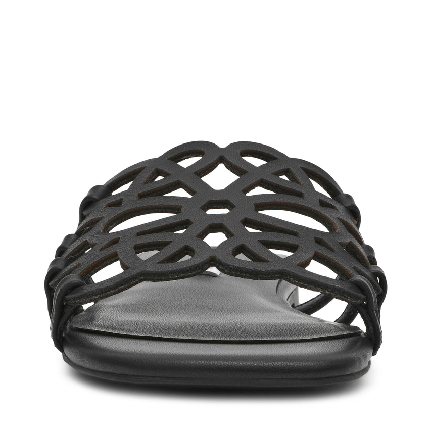 LOTUS-CN BLACK LEATHER SANDALS - view 4