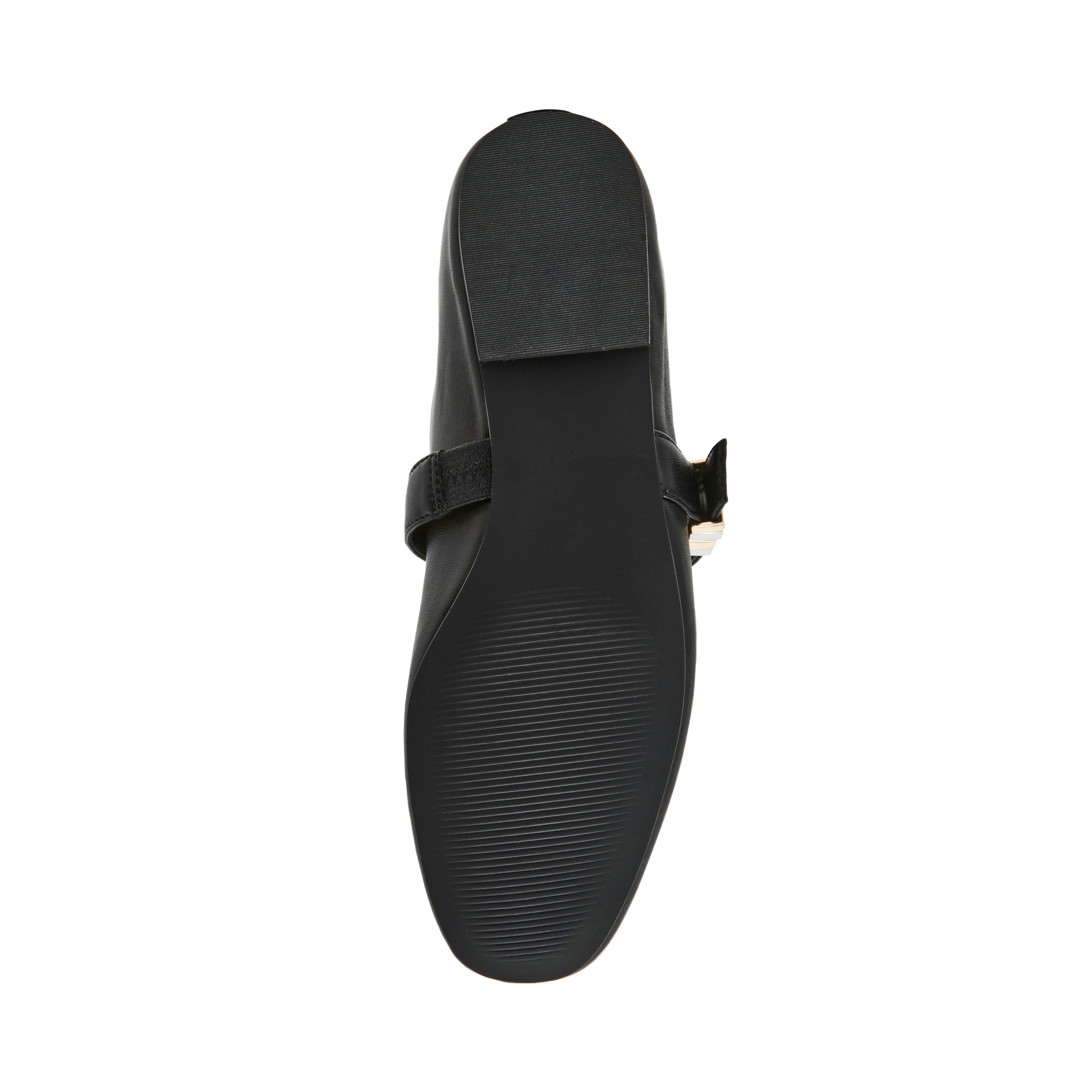LUCIA BLACK LEATHER FLATS - view 3