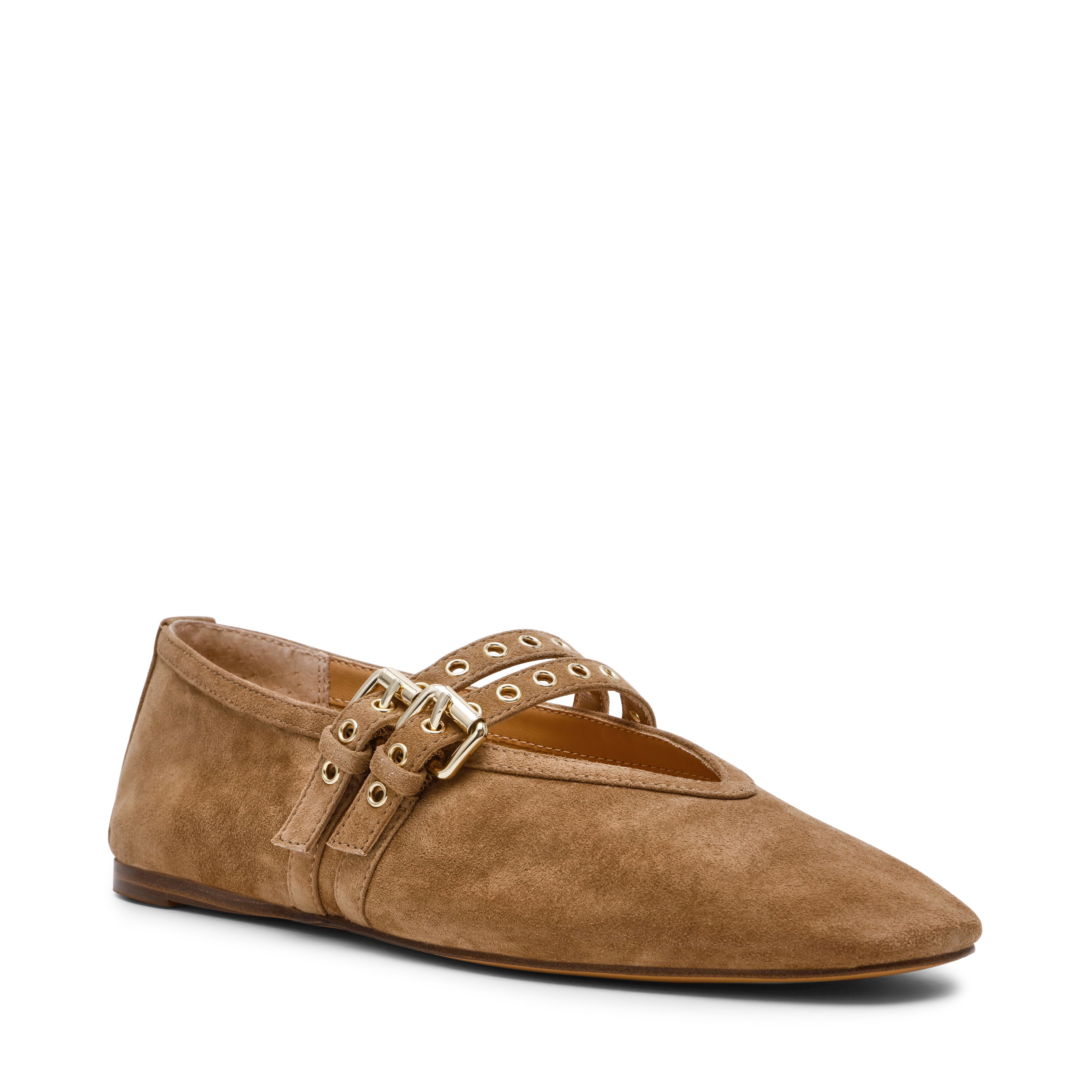 LYDIA TAUPE SUED FLATS - view 2