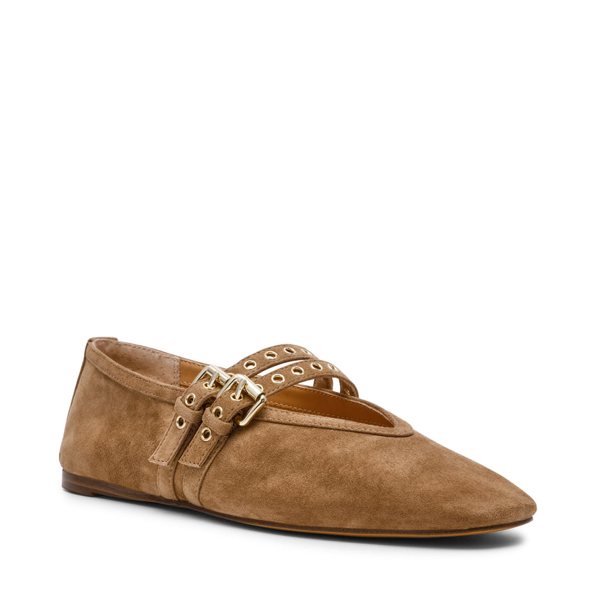 LYDIA TAUPE SUED FLATS - view 2