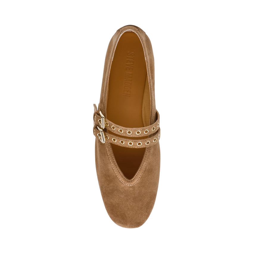 LYDIA TAUPE SUED FLATS - view 5