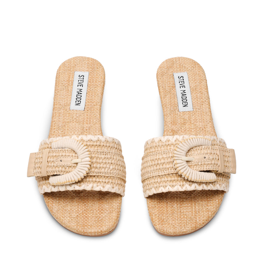 MERLA NATURAL RAFFIA SANDALS