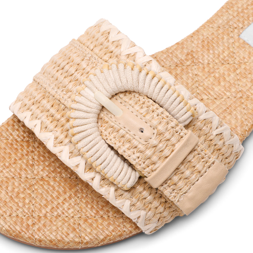 MERLA NATURAL RAFFIA SANDALS