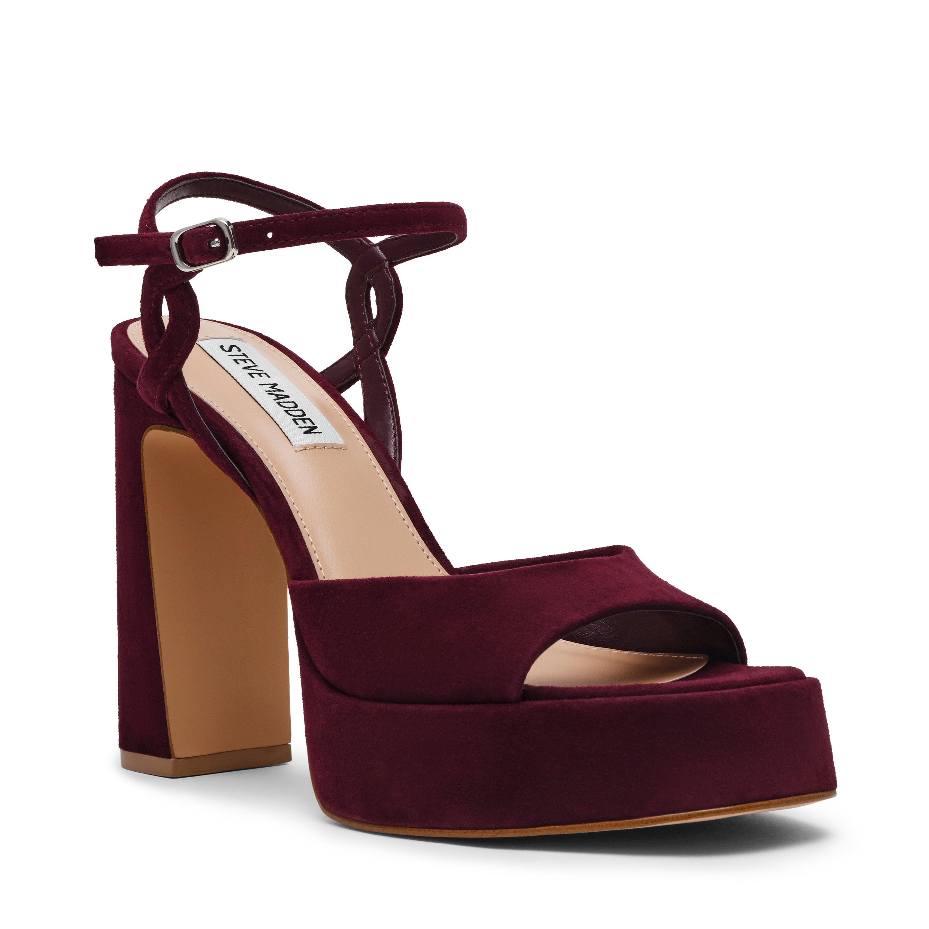 MILIANA DK CHERRY SUEDE HEELS