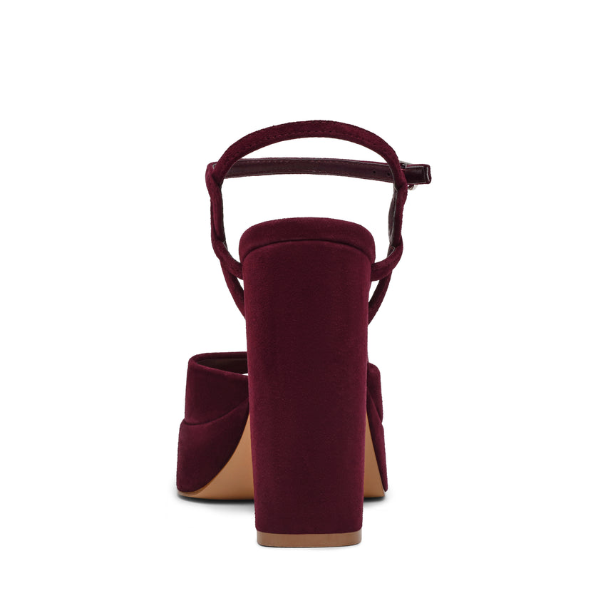 MILIANA DK CHERRY SUEDE HEELS