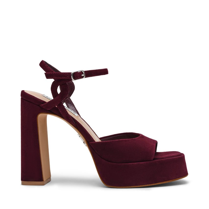 MILIANA DK CHERRY SUEDE HEELS