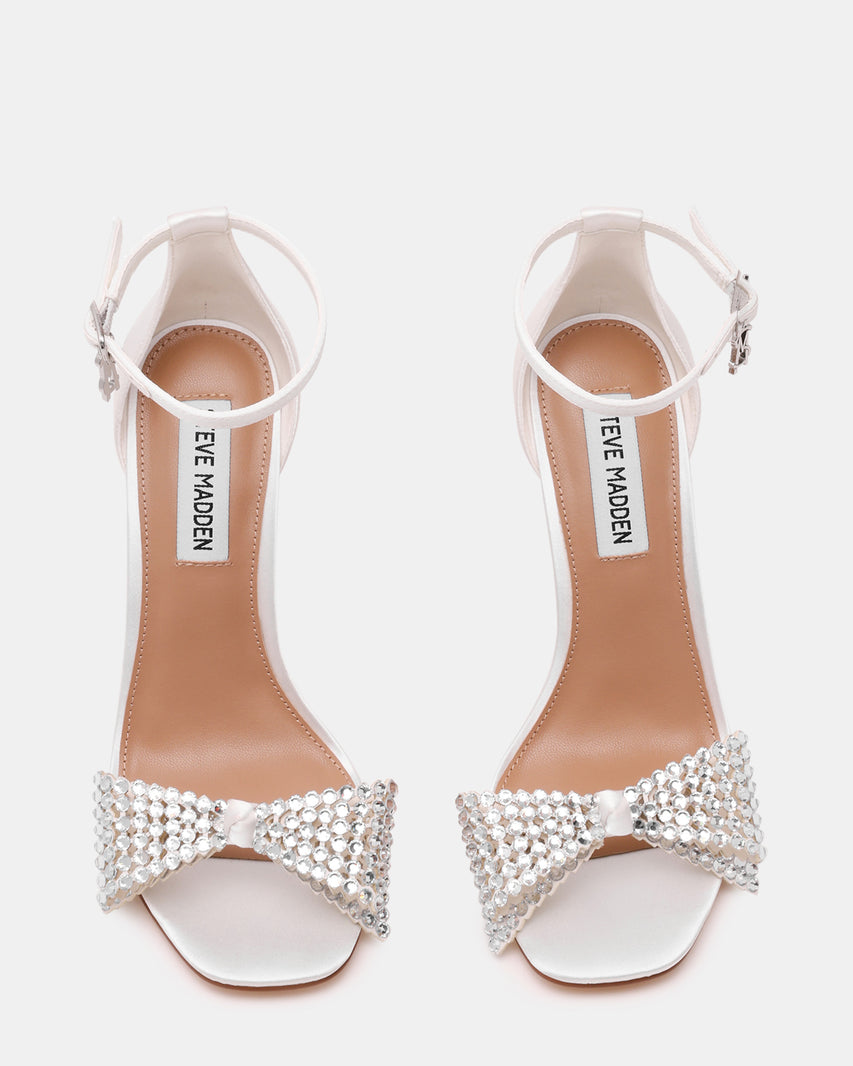 NEWLYWED IVORY SATIN HEELS
