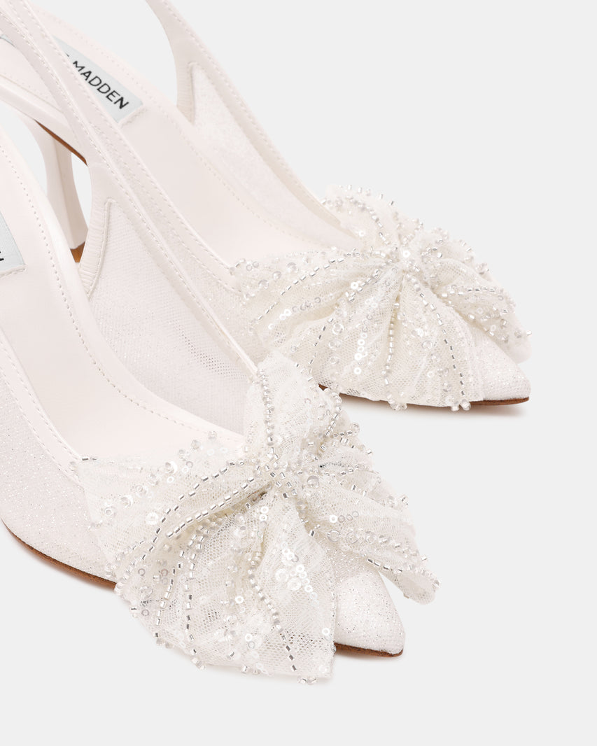 NIGHT-FALL IVORY MESH HEELS