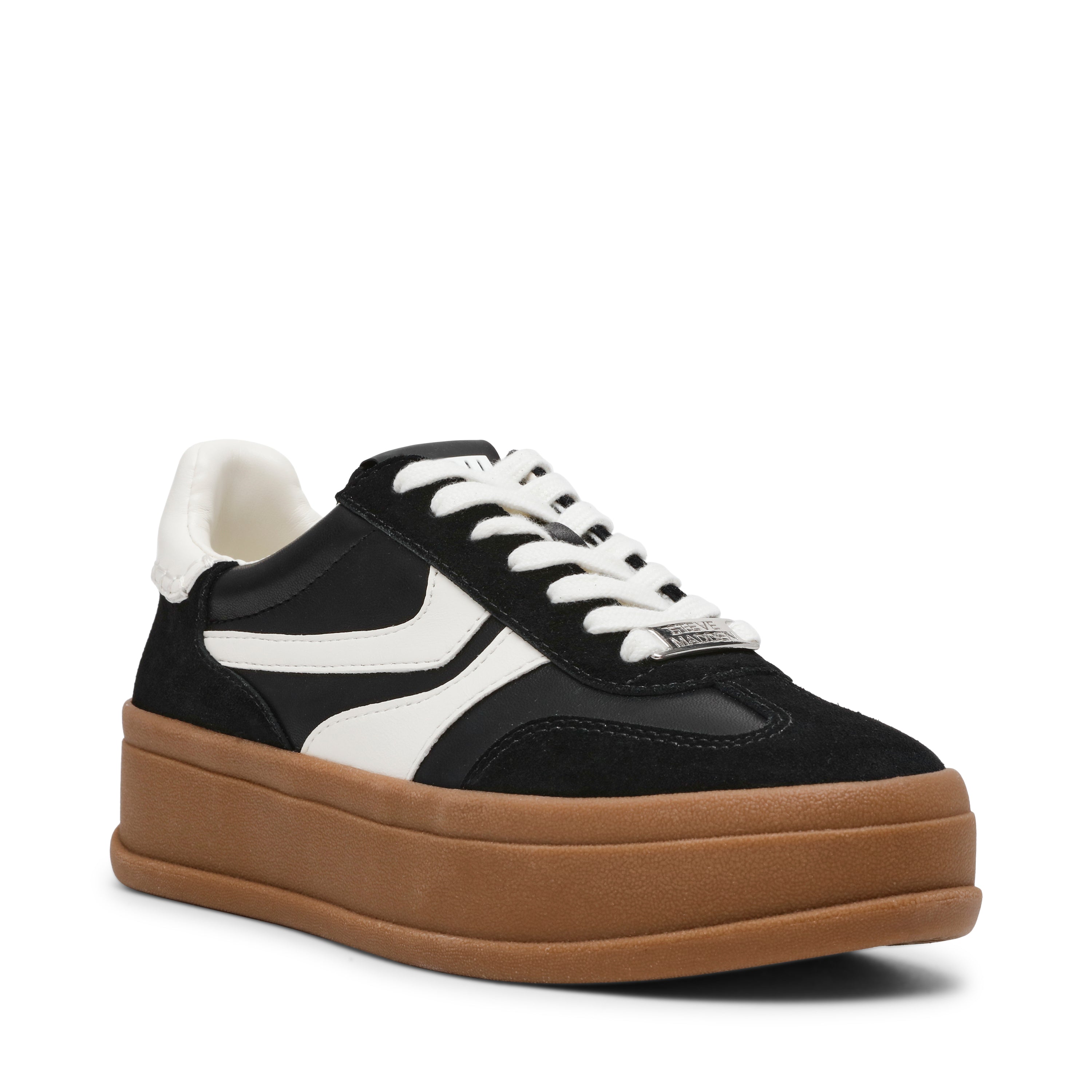 OFF-TRACK BLACK SUEDE SNEAKERS
