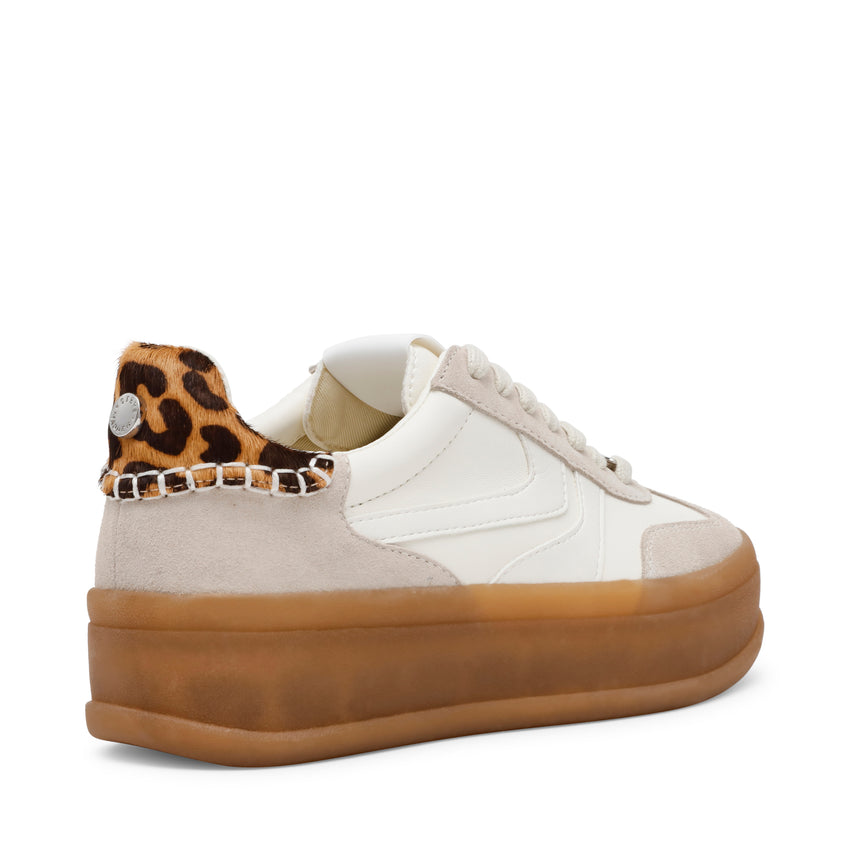 OFF-TRACK WHITE/LEOPARD SNEAKERS