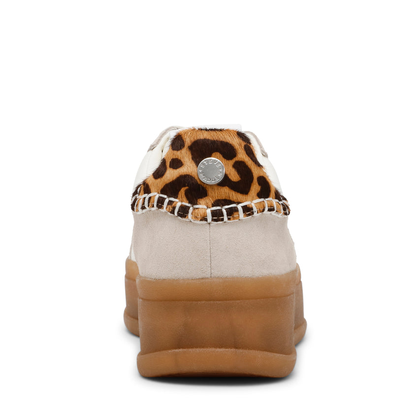 OFF-TRACK WHITE/LEOPARD SNEAKERS