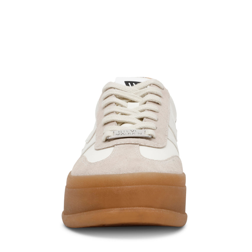 OFF-TRACK WHITE/LEOPARD SNEAKERS