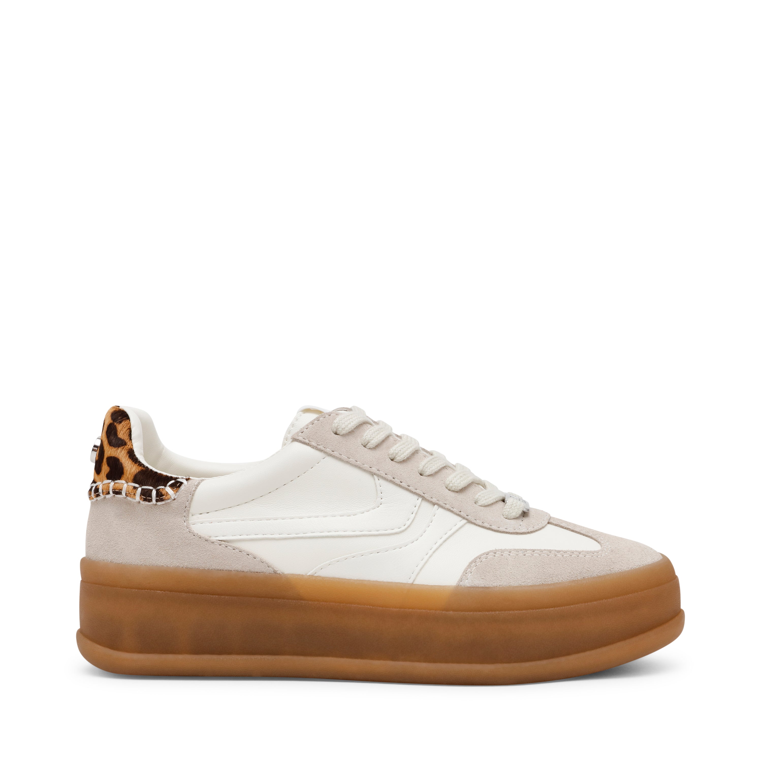 OFF-TRACK WHITE/LEOPARD SNEAKERS