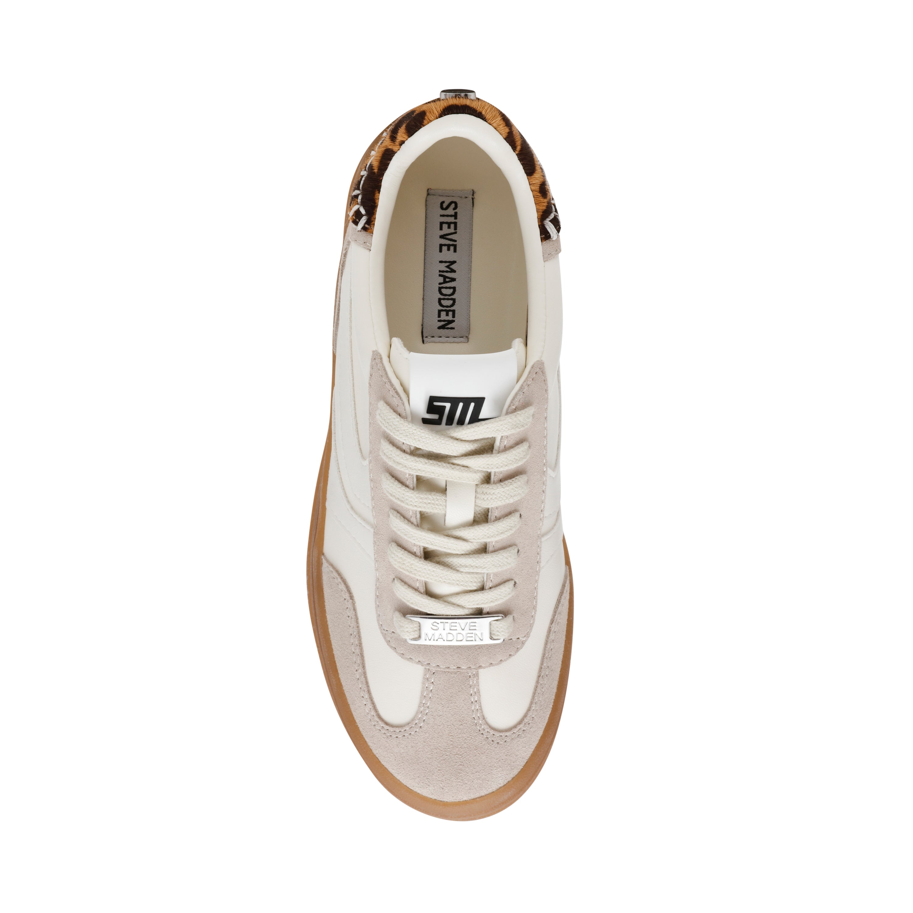 OFF-TRACK WHITE/LEOPARD SNEAKERS