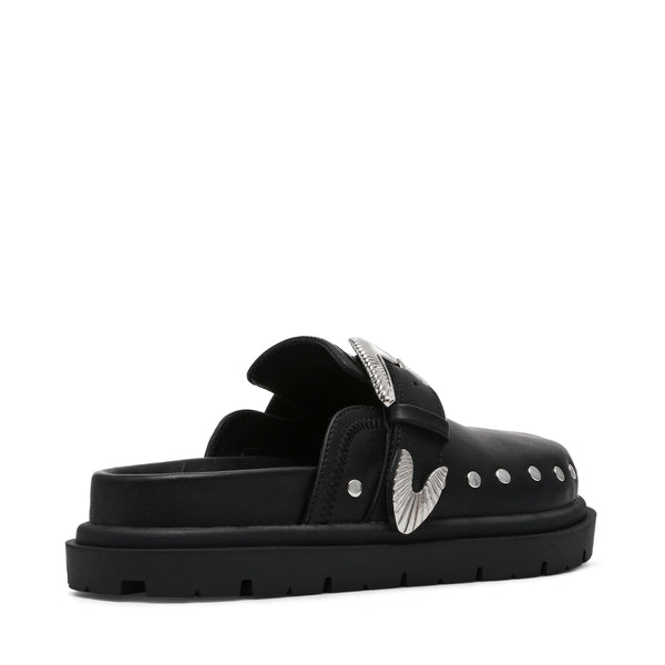 OFFBEAT BLACK ACTION LEATHER SANDALS