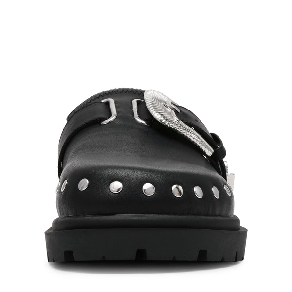 OFFBEAT BLACK ACTION LEATHER SANDALS