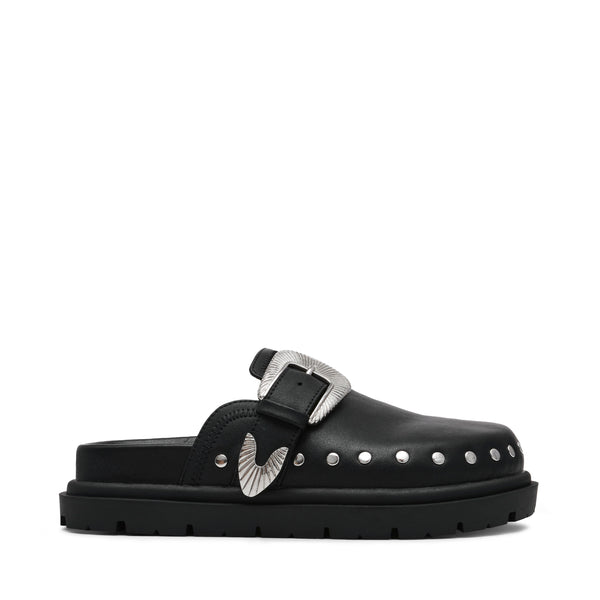 OFFBEAT BLACK ACTION LEATHER SANDALS