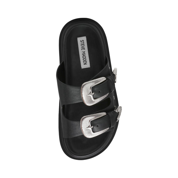 OUTCAST BLACK ACTION LEATHER SANDALS